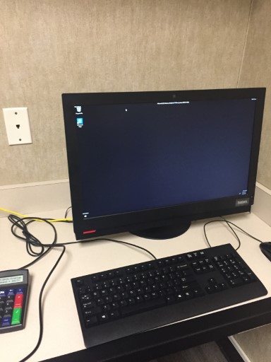 hotel computer in safe mode. (Carlsbad, CA; Apr 18, 2019)