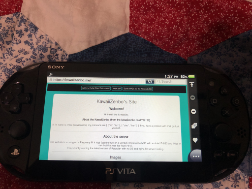 the site rendering perfect on ps vita. (2021)