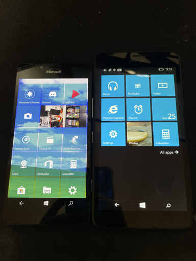 both of my lumias (950 and 640xl). (2022)